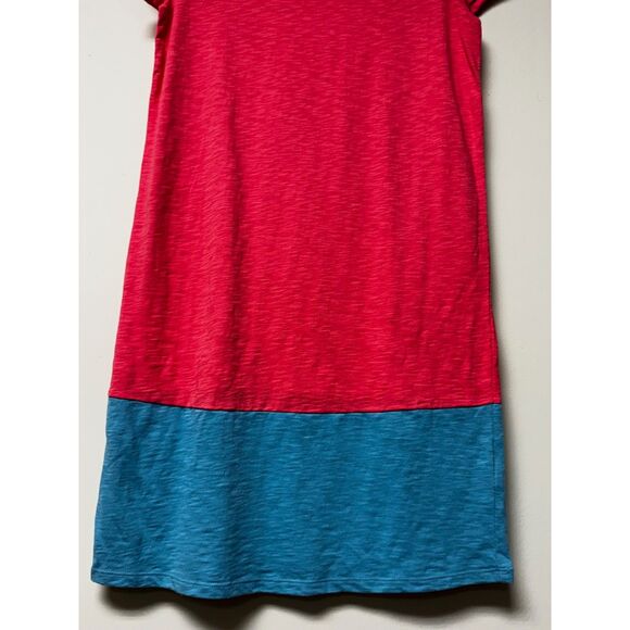 BODEN Coralie Jersey T-Shirt Dress, Colorblock, Pink/Turquoise, Sz 4R - Picture 4 of 8